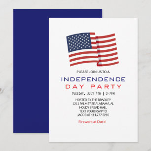 Unabhängigkeitstag für Rote Amerikanische Unabhäng Einladung