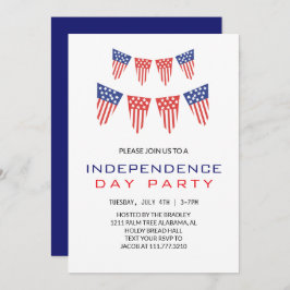 Unabhängigkeitstag für Rote Amerikanische Unabhäng Einladung