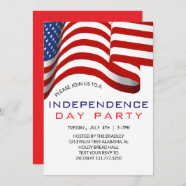 Unabhängigkeitstag für Rote Amerikanische Unabhäng Einladung