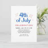 Unabhängigkeitstag für Rote Amerikanische Unabhäng Einladung (Stehend Vorderseite)