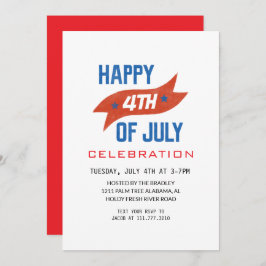 Unabhängigkeitstag für Rote Amerikanische Unabhäng Einladung