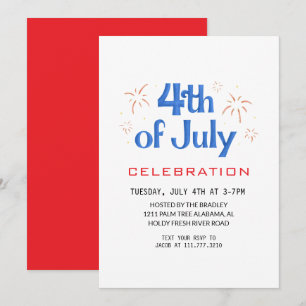 Unabhängigkeitstag für Rote Amerikanische Unabhäng Einladung