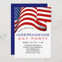 Unabhängigkeitstag für Rote Amerikanische Unabhäng Einladung