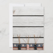 Unabhängigkeitstag für rustikalen Amerikanische Un Einladung (Rückseite)