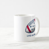 Unabhängigkeitstag Fußball Kaffeetasse (VorderseiteRechts)