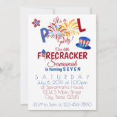 Unabhängigkeitstag-Geburtstag Einladung (Vorderseite)