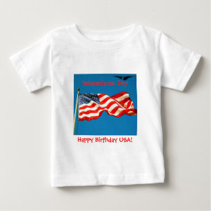 Unabhängigkeitstag Glückwunsch Geburtstag USA Säug Baby T-shirt