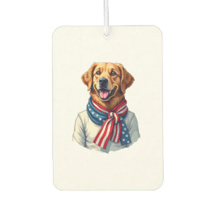 Unabhängigkeitstag Golden Retriever Vintage-Shirt Autolufterfrischer