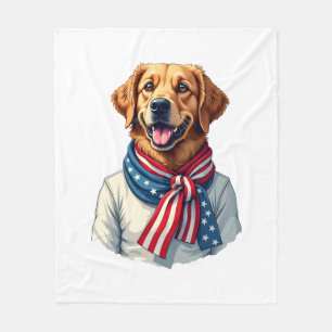 Unabhängigkeitstag Golden Retriever Vintage-Shirt  Fleecedecke