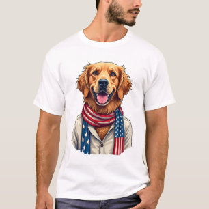 Unabhängigkeitstag Golden Retriever Vintage-Shirt T-Shirt