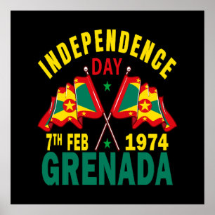 Unabhängigkeitstag Grenadas Poster