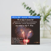 Unabhängigkeitstag-Heirat-Mitteilung Einladung (Stehend Vorderseite)