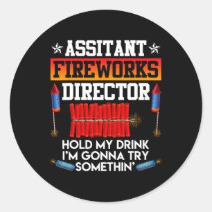 Unabhängigkeitstag Istrische Feuerwerk Direktor Us Runder Aufkleber
