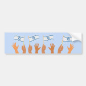 Unabhängigkeitstag Jom Ha'atzmaut Israel Flag Autoaufkleber (Vorne)