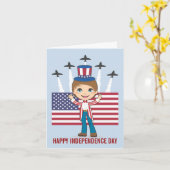 Unabhängigkeitstag Karte (Gelbe Blume)