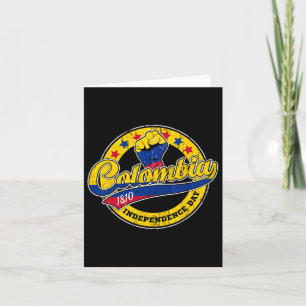 Unabhängigkeitstag Kolumbien Flag Retro Vintagen S Karte