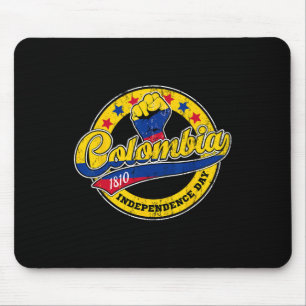 Unabhängigkeitstag Kolumbien-Flagge Retro-Vintage- Mousepad