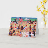 Unabhängigkeitstag Labradors Karte (Gelbe Blume)