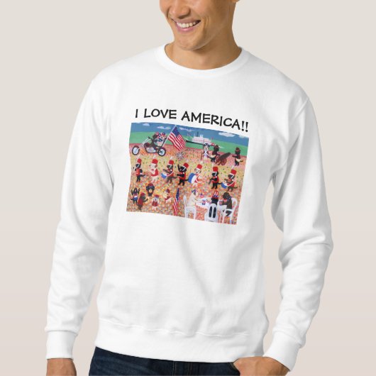 Unabhängigkeitstag Labradors!! Sweatshirt (Vorderseite)