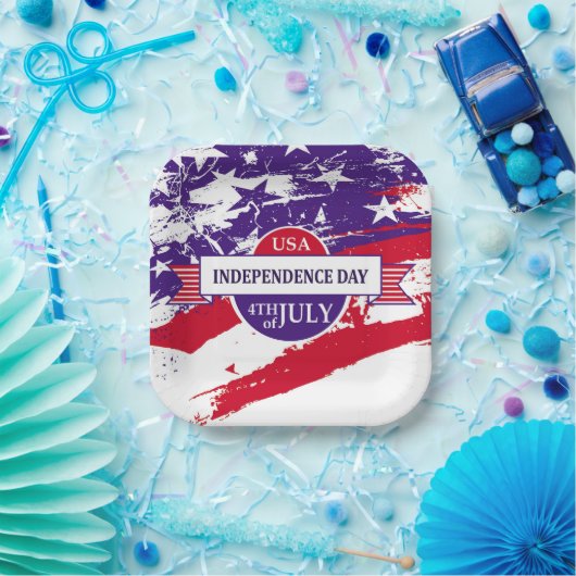 Unabhängigkeitstag Pappteller (Party)