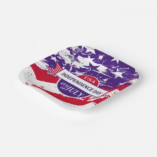 Unabhängigkeitstag Pappteller (Gewinkelt)