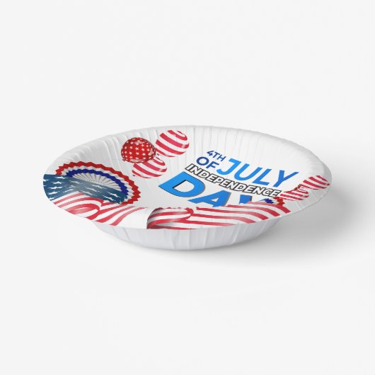 Unabhängigkeitstag Pappteller (Gewinkelt)