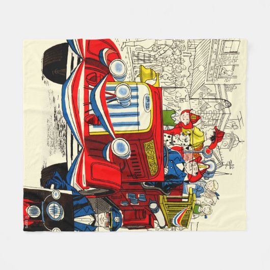 Unabhängigkeitstag-Parade Fleecedecke (Vorderseite (Horizontal))