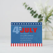 Unabhängigkeitstag-Party Einladung (Stehend Vorderseite)