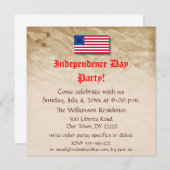 Unabhängigkeitstag Party Einladung (Vorne/Hinten)