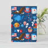 Unabhängigkeitstag Party Einladung (Stehend Vorderseite)