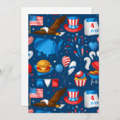 Unabhängigkeitstag Party Einladung (Vorne/Hinten)