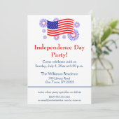 Unabhängigkeitstag Party Einladung (Stehend Vorderseite)