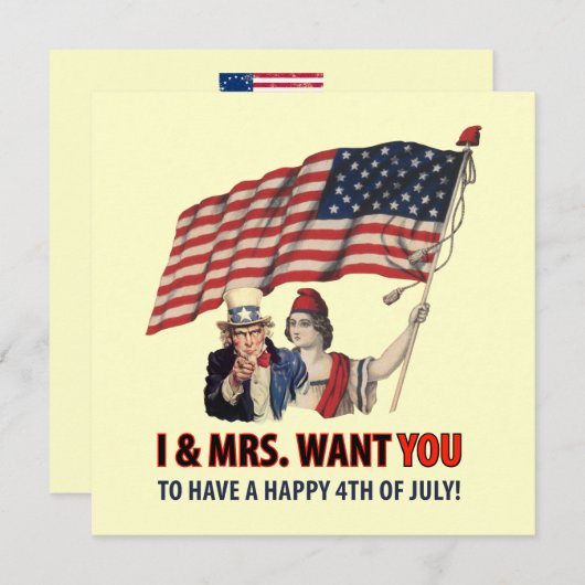 Unabhängigkeitstag-Party Einladung (Vorne/Hinten)