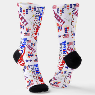 Unabhängigkeitstag Patriotisch Socken