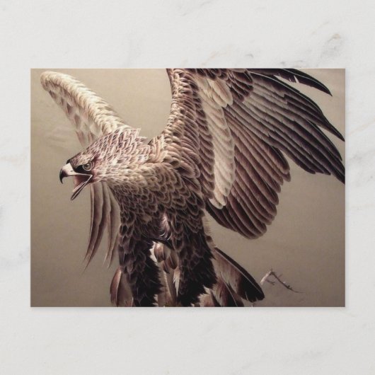 Unabhängigkeitstag Patriotische Stickerei Eagle Postkarte (Vorderseite)