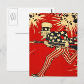 Unabhängigkeitstag Postkarte (Vorne/Hinten)