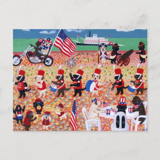 Unabhängigkeitstag Postkarte (Vorderseite)