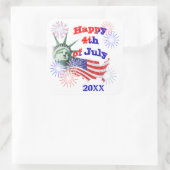 Unabhängigkeitstag Quadratischer Aufkleber (Tasche)