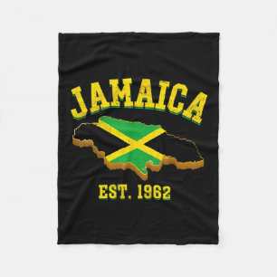 Unabhängigkeitstag Shirt Jamaikanische Flagge Prei Fleecedecke