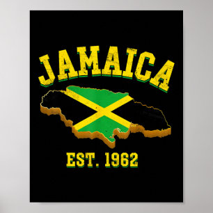 Unabhängigkeitstag Shirt Jamaikanische Flagge Prei Poster