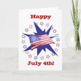 Unabhängigkeitstag Star Circle Karte