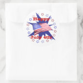 Unabhängigkeitstag Star Circle Runder Aufkleber (Tasche)