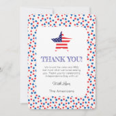 Unabhängigkeitstag Star Danke Karte (Vorderseite)