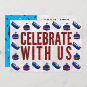 Unabhängigkeitstag Tailgate 4. Juli Glitzer Einladung (Vorne/Hinten)