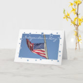 Unabhängigkeitstag!-US-Flagge mit Sternen Karte (Gelbe Blume)