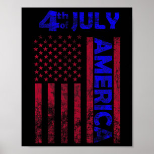 Unabhängigkeitstag USA Flag 4. Juli Happ Poster