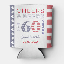 Unabhängigkeitstag USA Flag 60 Geburtstagspartei G Dosenkühler