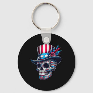 Unabhängigkeitstag Usa Patriot Schädel 4. Juli Sug Schlüsselanhänger