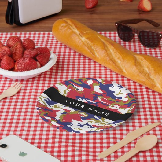 Unabhängigkeitstag Wählen Sie Ihren Namen Personal Pappteller (Picknick)