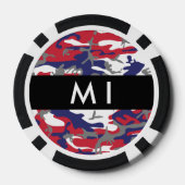 Unabhängigkeitstag Wählen Sie Ihren Namen Personal Pokerchips (Rückseite)